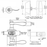 Keyed Alike Entrance Lock Lever Combo Set,3 Set Entry Lever with Single Cylin...