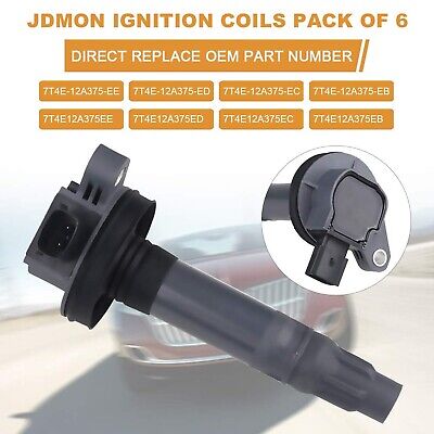 JDMON compatible with Ignition Coils Ford Lincoln Edge, Flex, F150, Explorer,...