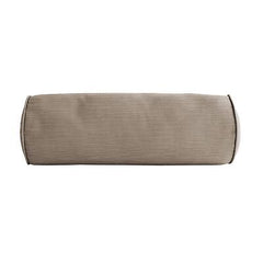 Sorra Home Corded Bolster Pillow, 24" x 8" x 8", Parchment 24" x 8" x 8"