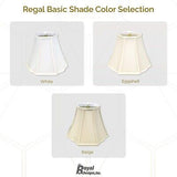 Royal Designs, Inc. Flare Bottom Outside Corner Scalloped Basic Lamp Shade, B...