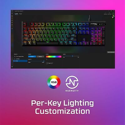 HyperX Alloy Origins PBT - Mechanical Gaming Keyboard, PBT Keycaps, RGB light...