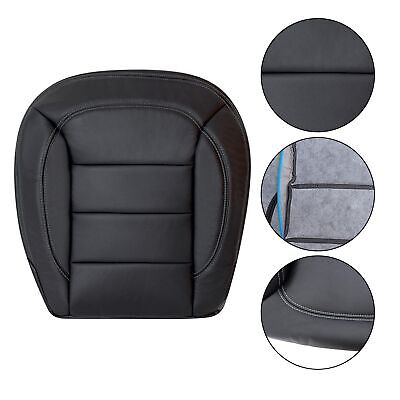 Black Leather Driver Side Bottom Replacement Seat Cover Compatible with Merce...