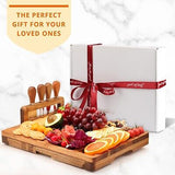 Premium Large Cheese Boards Acacia Nice Charcuterie Boards Gift Set Handcraft...