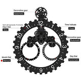 SHISEDECO Large Gear Wheel Hour Wall Clock-Premium Plastic&#65292;3D Moving Gear