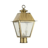 Livex Lighting 2166-01 Transitional Two Light Outdoor Post Lantern from Mansf...