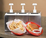 Carlisle FoodService Products Condiment Rail Condiment Center with 3 Standard...