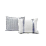 Lush Decor Comforter Farmhouse Stripe, Full/Queen, Navy Comforter Set