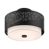 Livex Lighting Noria 3 Light Black Ceiling Mount