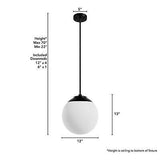 Hunter Fan Company 19849 Hepburn Pendant Light, 12 inches, Matte Black