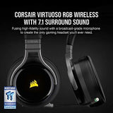 Corsair Virtuoso RGB Wireless Gaming Headset with 7.1 Surround Sound, Broadca...