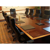 Dacasso Classic Black Leather 17" x 14" Luxury Conference Table Pad - Leather...