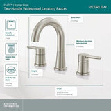 Peerless P3512LF-BN Flute Bathroom Faucet, Brushed Nickel