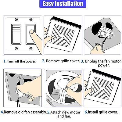 0696B000 Bathroom Fan Motor Assembly Replacement Parts Compatible with Nutone...