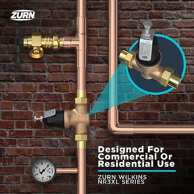 Zurn Wilkins 34-NR3XLDULU 3/4" NR3XL Pressure Reducing Valve with Union Capab...