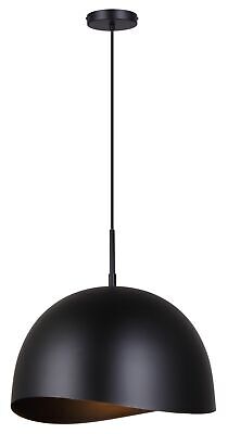 Canarm Henlee 15.75-Inch 1-Light Cord Pendant, Matte Black, Adjustable Height...