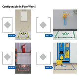 NMC Fire Exit Keep Clear Walk-On Floor Marking Kit, Configurable (Includes 12...