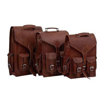 Shy Shy Let&#8217;s Touch The Sky 18 inch Brown Premium Leather Laptop Backpack