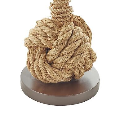 Deco 79 Jute Rope Room Table Lamp Twisted Rope Accent Lamp with Linen Shade, ...