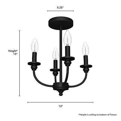 Hunter Fan Company 19642 Southcrest Flush Mount, Flat Matte Black