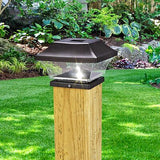 Noma Solar Post Lights | Waterproof Outdoor Cap Lights for 4 x 4 Wooden, Deck...