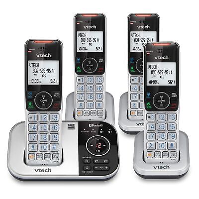 vtech VS112-4 DECT 6.0 Bluetooth 4 Handset Cordless Phone for Home with Answe...