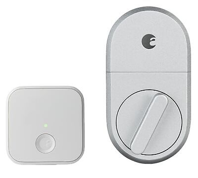 August Home Smart Lock + Connect, Silver Wi-Fi Lock