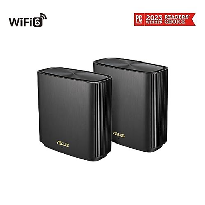 ASUS ZenWiFi AX6600 Tri-Band Mesh WiFi 6 AX Charcoal 2PK, Black