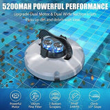 2024 Cordless Pool Vacuum for Above Ground Pool, Robotic Pool Cleaner Automat...