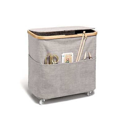 Prym Canvas & Multi faltbar grau Box Canvas & Bamboo, 38 x 26 x 37 cm, Grey