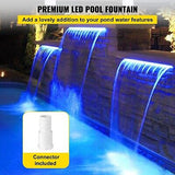 Happybuy Pool Fountain Spillway 11.8x3.2x8.1 Inches, Fountain Spilway Blue St...