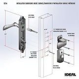 Ideal Security Door Lever with Deadbolt Lock for Out-Swinging Doors, Oiled Ru...