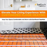 SunTouch TapeMat Electric Floor Heating Mat, 10 Sq. Ft., 2' x 5', (120V), Plain