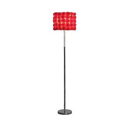 ORE HBL2800 Roses in Bloom Acrylic/Metal Floor Lamp, Red, 63"