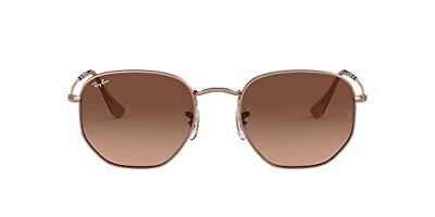 Ray-Ban RB3548N Hexagonal Flat Lens 48 mm, Copper/Pink Gradient Brown