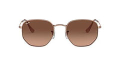 Ray-Ban RB3548N Hexagonal Flat Lens 48 mm, Copper/Pink Gradient Brown