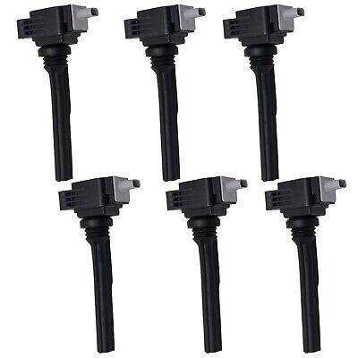 TRQ Engine Spark Ignition Coil Direct Fit Kit Set of 6 Compatible with Ford L...