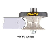 DAMO V25 1 inch Full Bullnose Diamond Hand Profiler Router Bit Profile Wheel ...