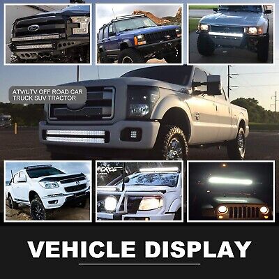 DOT 20Inch 126W LED Light Bar Flood Spot Combo Beam Off Road+2x 4inch 18W Spo...