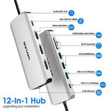 WAVLINK USB C Laptop Docking Station, 12-in-1 Triple Monitor Multiport Adapte...