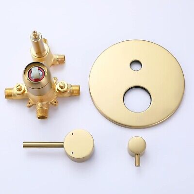 RBROHANT Shower System with Tub Spout and Handheld Brushed Gold Bathtub Showe...