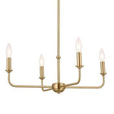 Kichler Pallas 4-Light Mini Chandelier in Brushed Natural Brass, Classic Ceil...