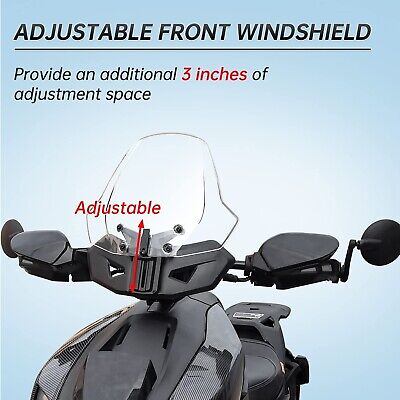 Adjustable Sport Windshield Compatible with Can Am Ryker 600, 900, Sport & Ra...