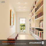 SYLVANIA 4&#8221; LED Recessed Lighting Downlight with Trim, 8W=50W, Dimmable, 6