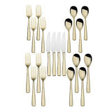 Mikasa Delano Gold Plated 20-Piece Stainless Steel Flatware Set, Service for 4