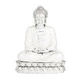 Deco 79 Polystone Buddha Sculpture with Engraved Carvings and Relief Detailin...