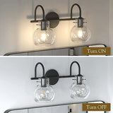 Bathroom Vanity Light Fixtures, Modern 2 Lights Vanity Lighting Fixture Matte...