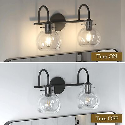 Bathroom Vanity Light Fixtures, Modern 2 Lights Vanity Lighting Fixture Matte...