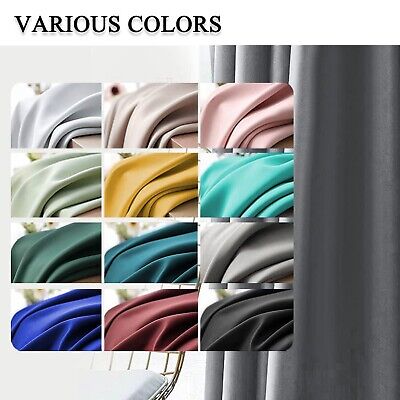 KEQIAOSUOCAI Medium Gray Blackout Curtains Drapes 108 Inch Length for Bedroom...