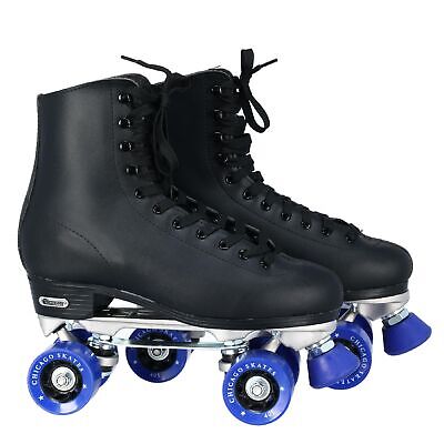 CHICAGO Skates Premium Black Quad Roller Skates for Boys and Men Beginners Cl...