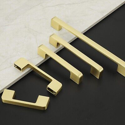 Rergy 5in Brushed Brass Drawer Pulls Gold Cabinet Handles - 30 Pack Cabinet P...